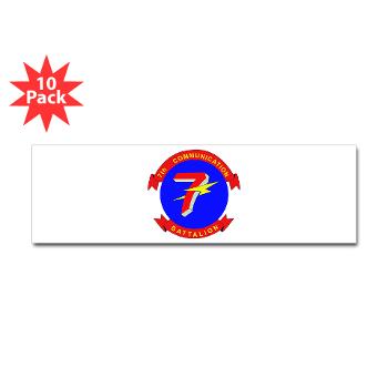 7CB - M01 - 01 - 7th Communication Battalion - Sticker (Bumper 10 pk) - Click Image to Close